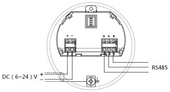 工业雷达液位计24V RS485/Modbus接线图