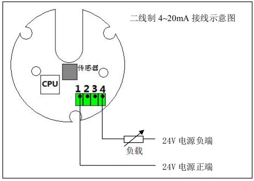 脉冲输出椭圆齿轮流量计二线制接线图