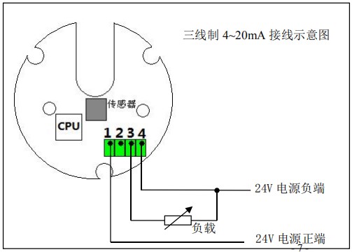 卫生级椭圆齿轮流量计三线制接线图